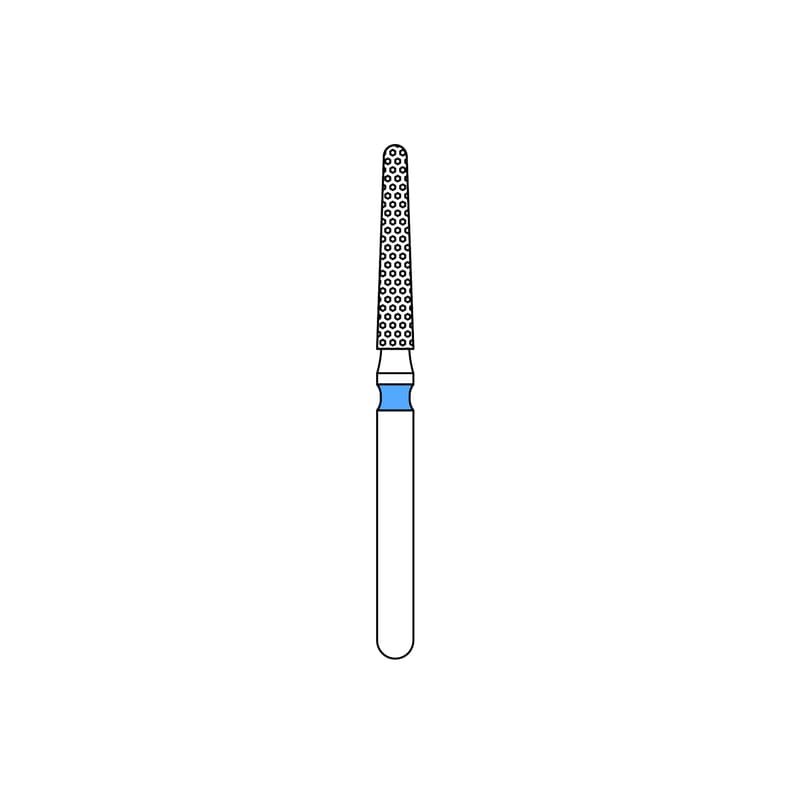 Priva Rotary Instruments Diamond Bur, FG, Round End Taper, Medium Grit, Blue Ring, 1.6 mm Head Diameter, 5/Pkg, #856L-016M (P856L016M) thumbnail 6