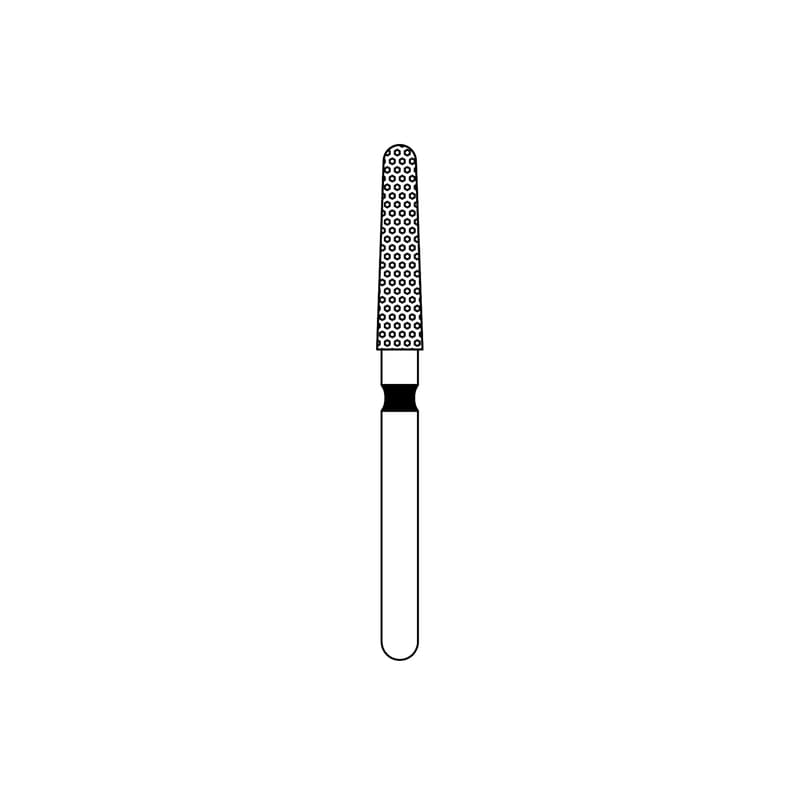 Priva Rotary Instruments Diamond Bur, FG, Round End Taper, Extra Coarse, Black Ring, 2.0 mm Head Diameter, 5/Pkg, #856L-020XC (P856L020XC) thumbnail 6
