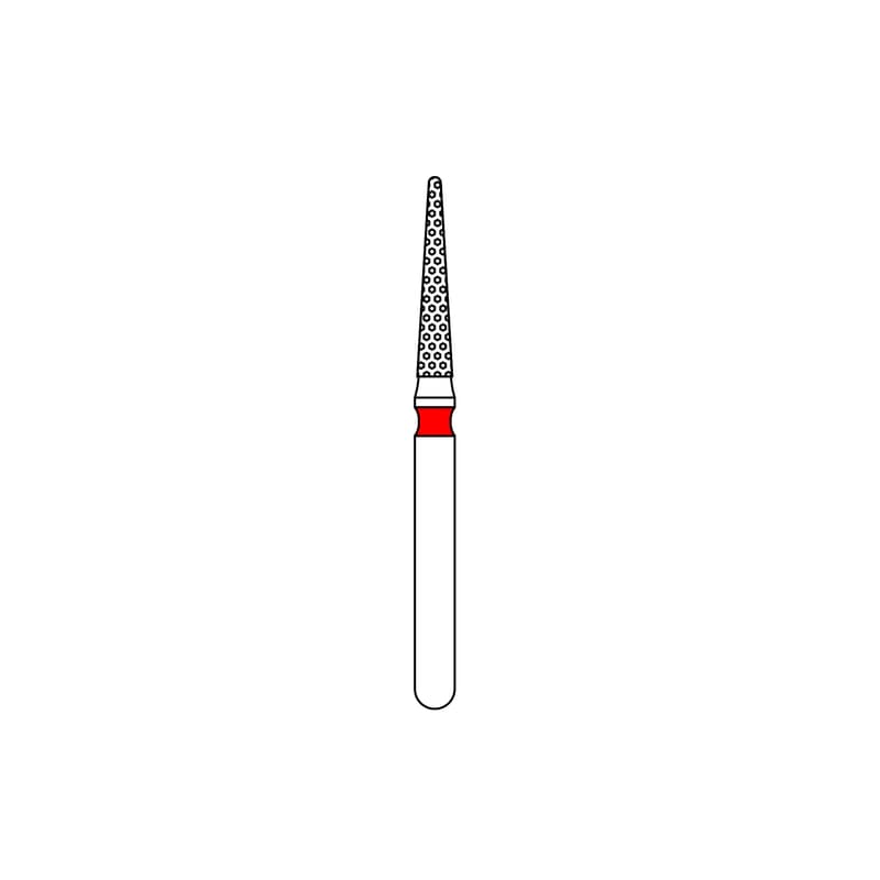 Priva Rotary Instruments™ Diamond Bur FG Needle 858-014F, Fine Grit, Red Ring, 1.4mm Head Diameter, 5/Pack thumbnail 5