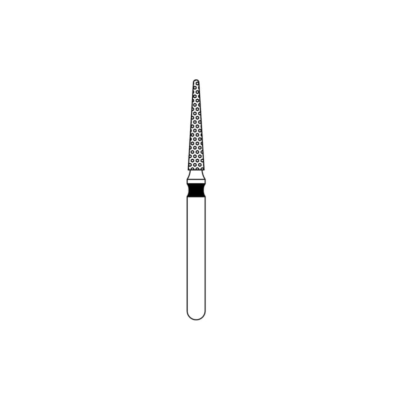 Priva Rotary Instruments Diamond Bur, FG, Extra Coarse, Black, Needle, #858-014XC, 1.4 mm Head Diameter, 5/Pkg, P858014XC thumbnail 6