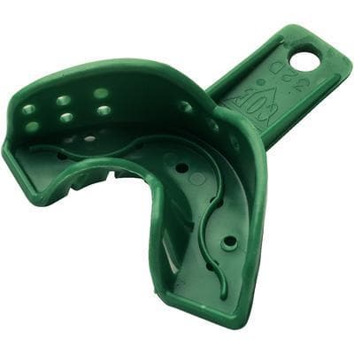 GC Spacer Tray #32D Lower Anterior, Perforated, Green, Partial Arch, 12/Pkg, #250321 - Spacer Tray #32D Lower Anterior (12) - Image 1