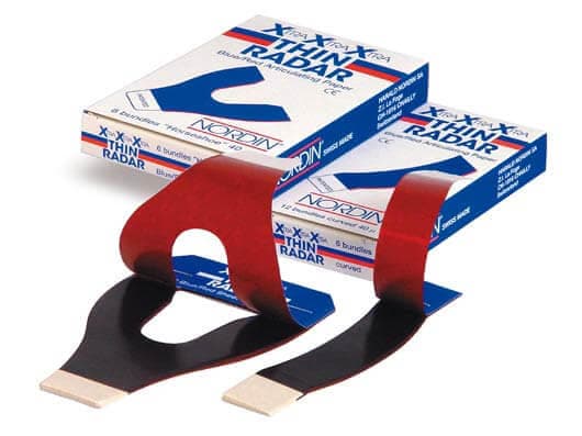 Nordin Radar Curved Articulating Paper, Blue/Red, 65µ, 12 Sheets, 12/Pk, #07-003 thumbnail 2