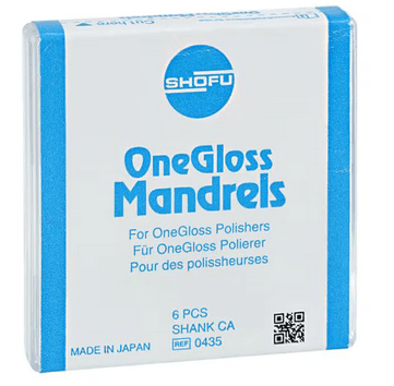 Shofu One Gloss Mandrel CA Composite Finishing Points, 6/Pack, #0435 - One Gloss Mandrel CA (6) #0435 - Image 1