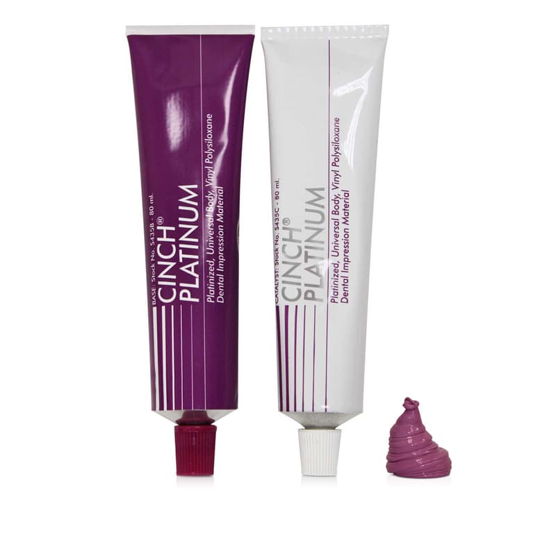 Parkell Cinch Platinum VPS Impression Material, Medium Body, 4-Minute Set, 160ml Tubes, 2/Pkg, #S435S - Cinch-Plat. Medium Body Tubes 4min. set - Image 1