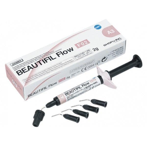 Beautifil Flow F02 Low Flow Flowable Composite, Shade A4, 2g Syringe with 5 Needle Tips, #1435 thumbnail 9