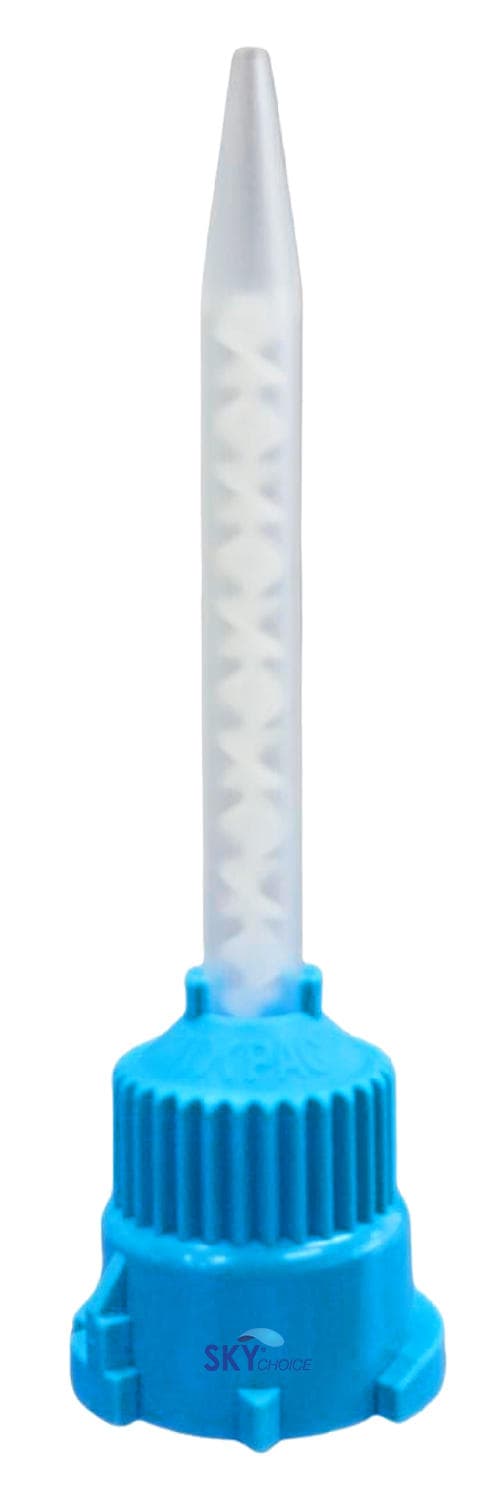 Sky Choice C&B Material High Performance Mixing Tips, Blue/White, 1:1 Ratio, Long, 25/Pk, VP-8111 - Mixing Tips HP C&B Blue/White (25) - Image 1