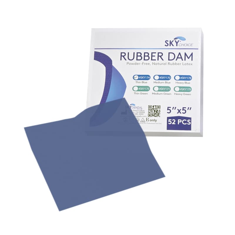 Sky Choice Rubber Dam 6x6, Heavy, Green, Mint Flavored, 0.22mm, 36/Bx, 52/Case - Rubber Dam 6x6 Heavy Green (36) - Image 1