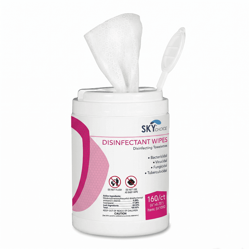 Sky Choice Caviwipes Disinfectant Wipes, 6" x 6.75", 160/Canister - Caviwipes Disinfectant Wipes (160) - Image 1
