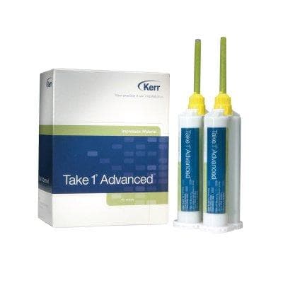 Kerr Take 1 Advanced VPS Impression Material, Medium/Monophase Body, Regular Set, Light Blue, 2 x 50 ml Cartridges with 6 Mixing Tips, Refill 33957 thumbnail 20