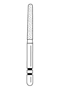 Two Striper Black Super Coarse Diamond Bur, Round-End Taper, FG #783.10SC, 5/Pk, 2015721 thumbnail 12