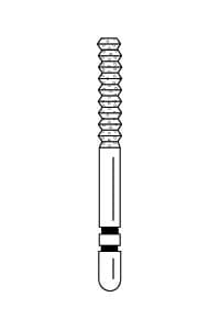 Two Striper Diamond Bur FG, Crown Cut, SC8, Coarse, Green, 1.7 mm Diameter, 8.0 mm Length, 5/Pk, 2015575 thumbnail 17
