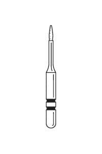 Premier Two Striper MicroPrep Diamond Bur, Friction Grip, Needle Shape, Medium Grit, MP89M, 0.7mm Diameter, 5/Pkg, #2015957 thumbnail 11