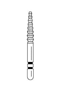 Two Striper Diamond Bur, FG, Crown Cut, Gross Reduction, ST8, Coarse, Green, 1.8 mm Major/1.4 mm Minor Diameter, 8.0 mm Length, 5/Pk, 2015583 thumbnail 18