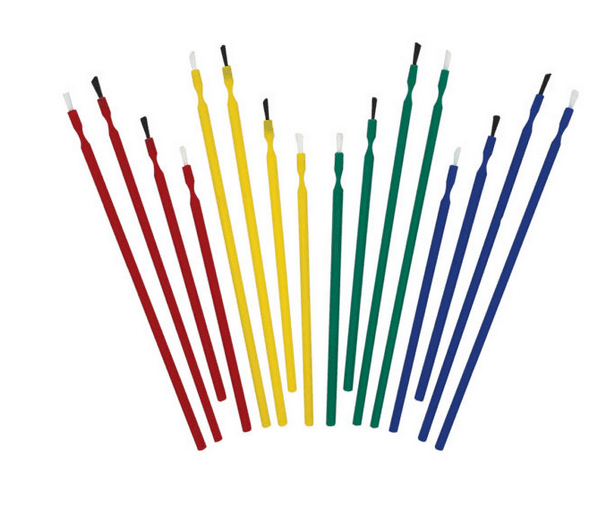 Vista Apex Bendable Brush Applicators, Combo Pack, Half Regular (Black Bristle)/Half Fine (White Bristle), 144/Pk, 204005 thumbnail 4