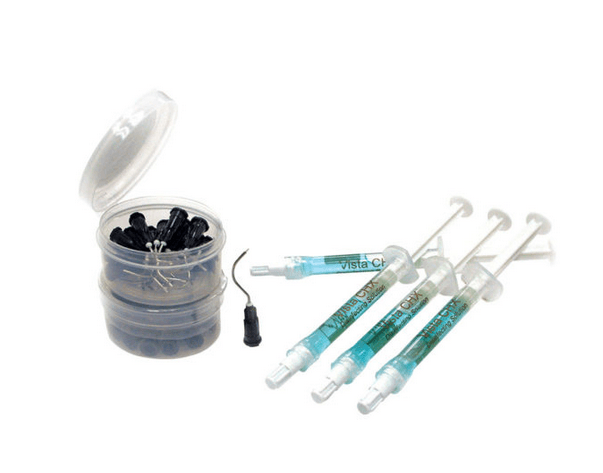 Vista Apex CHX Restorative Kit, 2% Chlorhexidine Gluconate, 1.2 cc Prefilled Syringes, 4/Pkg, 40 Sol-u-Flo Tips, #502450 thumbnail 6