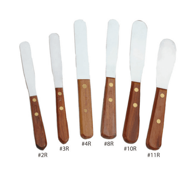 Vista Apex #11R Spatula, Stainless Steel Blade with Rosewood Handle, 3.50" Flexible Blade, 105011 thumbnail 8