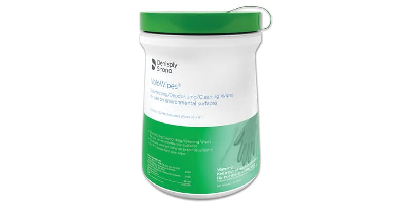 Sultan Volo Disinfectant Cleaning Wipes, 6" x 8", 150/Canister, #90100 - Volo Wipes 6"x8" (150) - Image 1