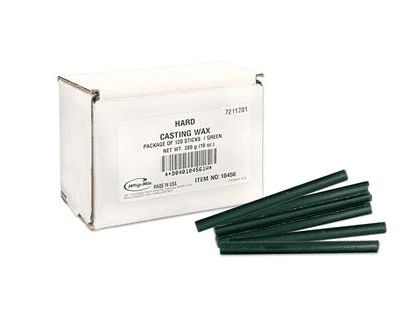 Whip Mix Regular Casting Wax, Green, Box of 120 Sticks, #10383 thumbnail 2