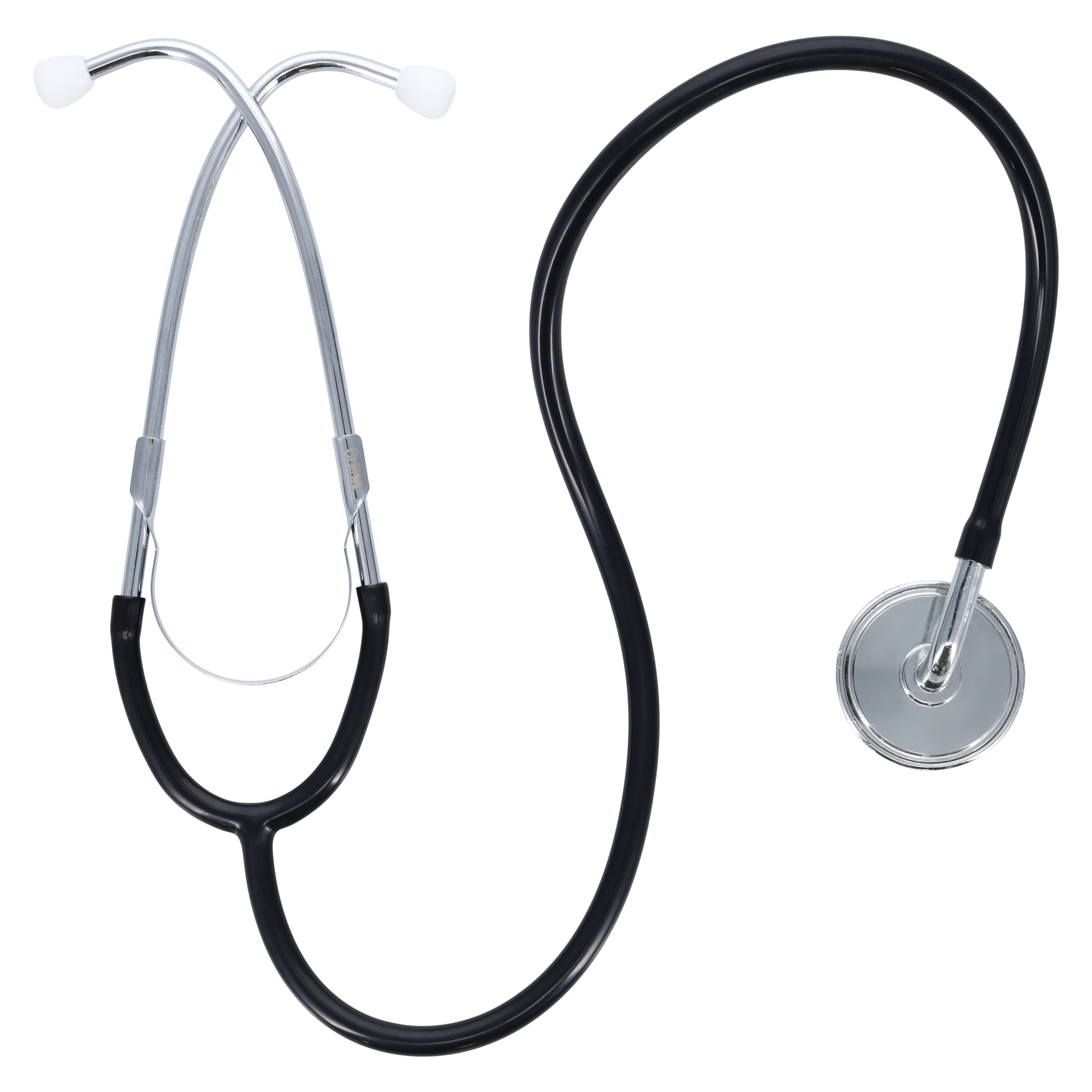 Dukal Tech-Med Bowles Stethoscope, Black, PVC Y Tubing, Single Head