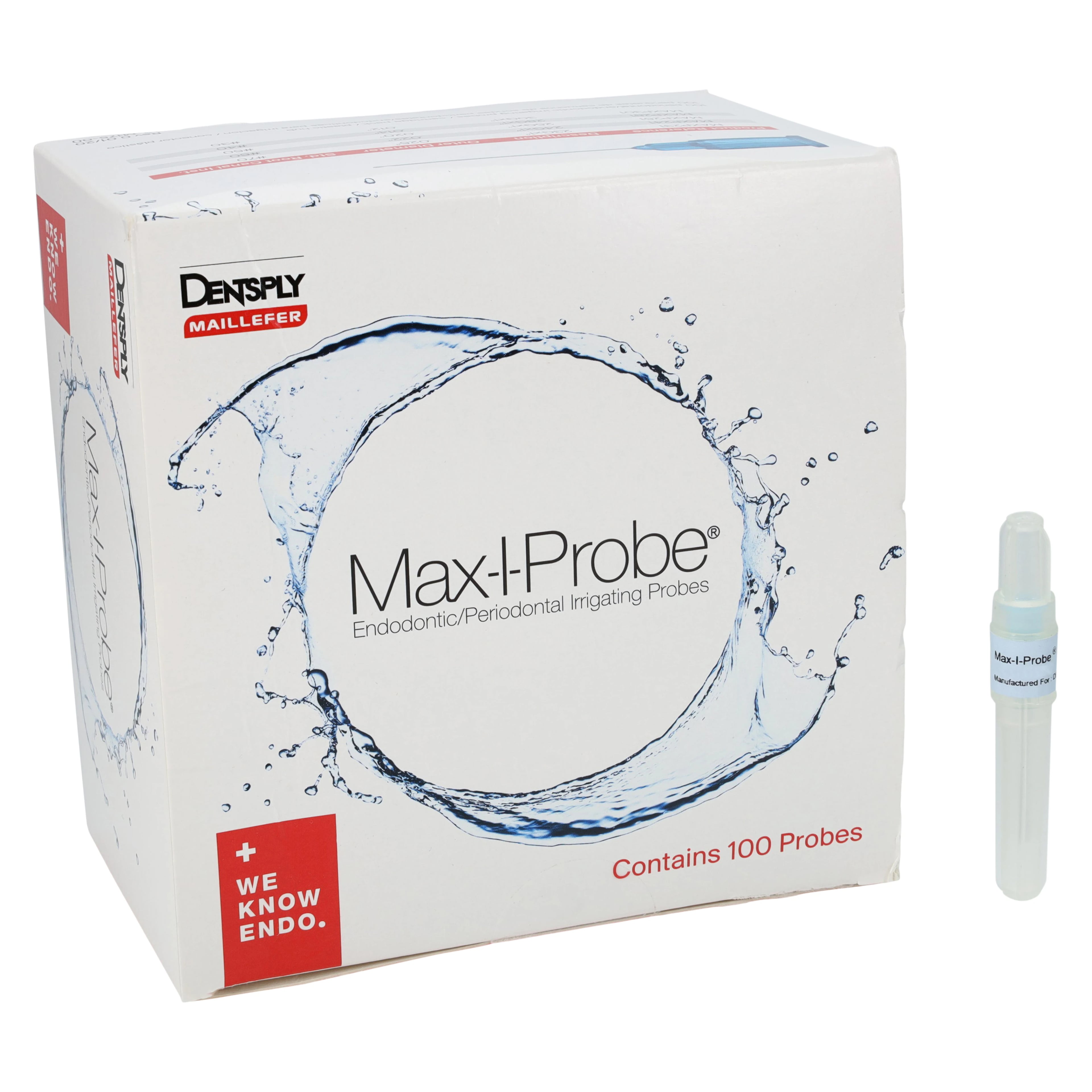 Max-i-Probe Endodontic/Periodontal Irrigation Probes, #70, 23 Ga x 1", Light Blue, 100/Pk, MAXP231