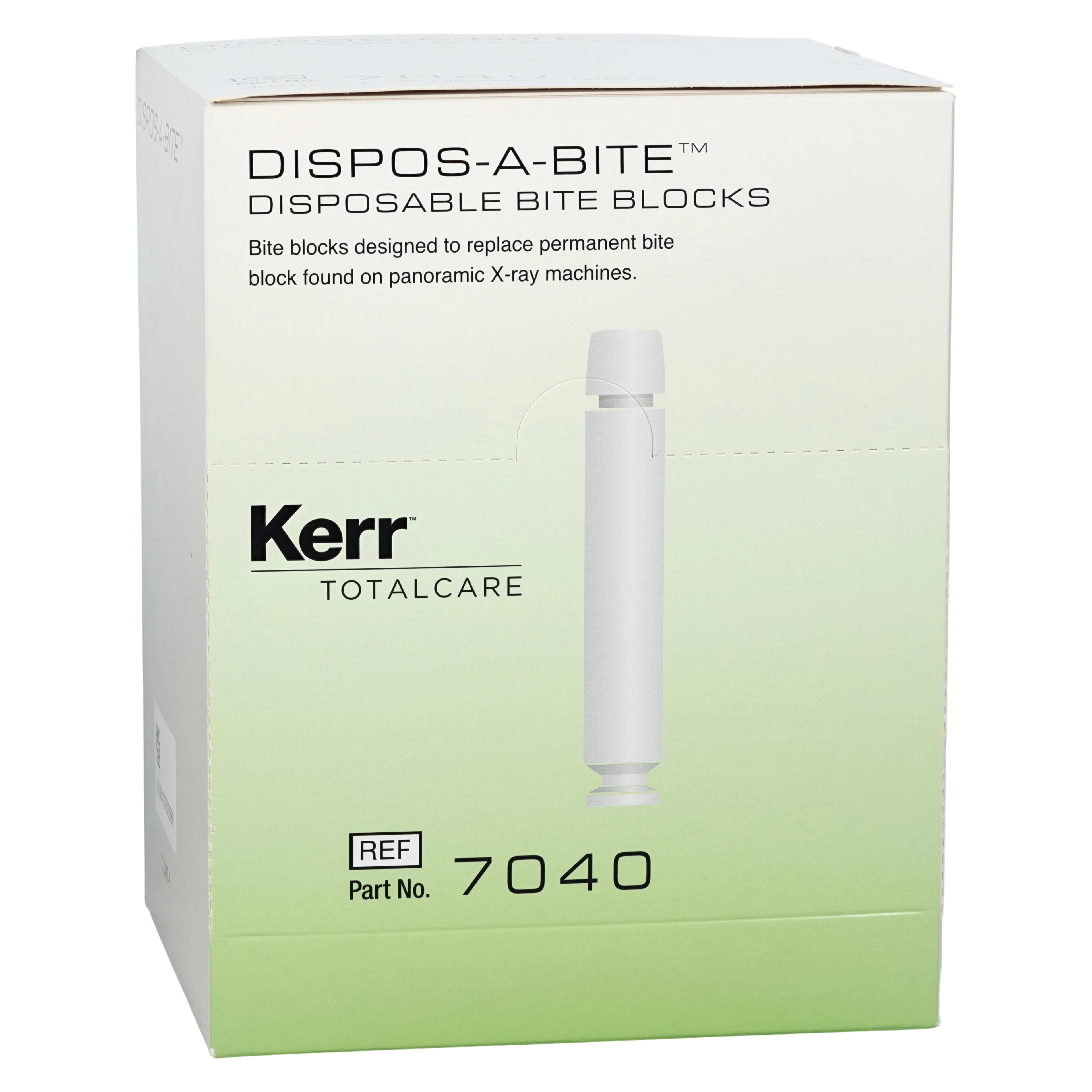 Kerr Dispos-a-Bite Disposable Bite Block for GE/Gendex Panoramic X-Ray, White, 100/Box, #7040C