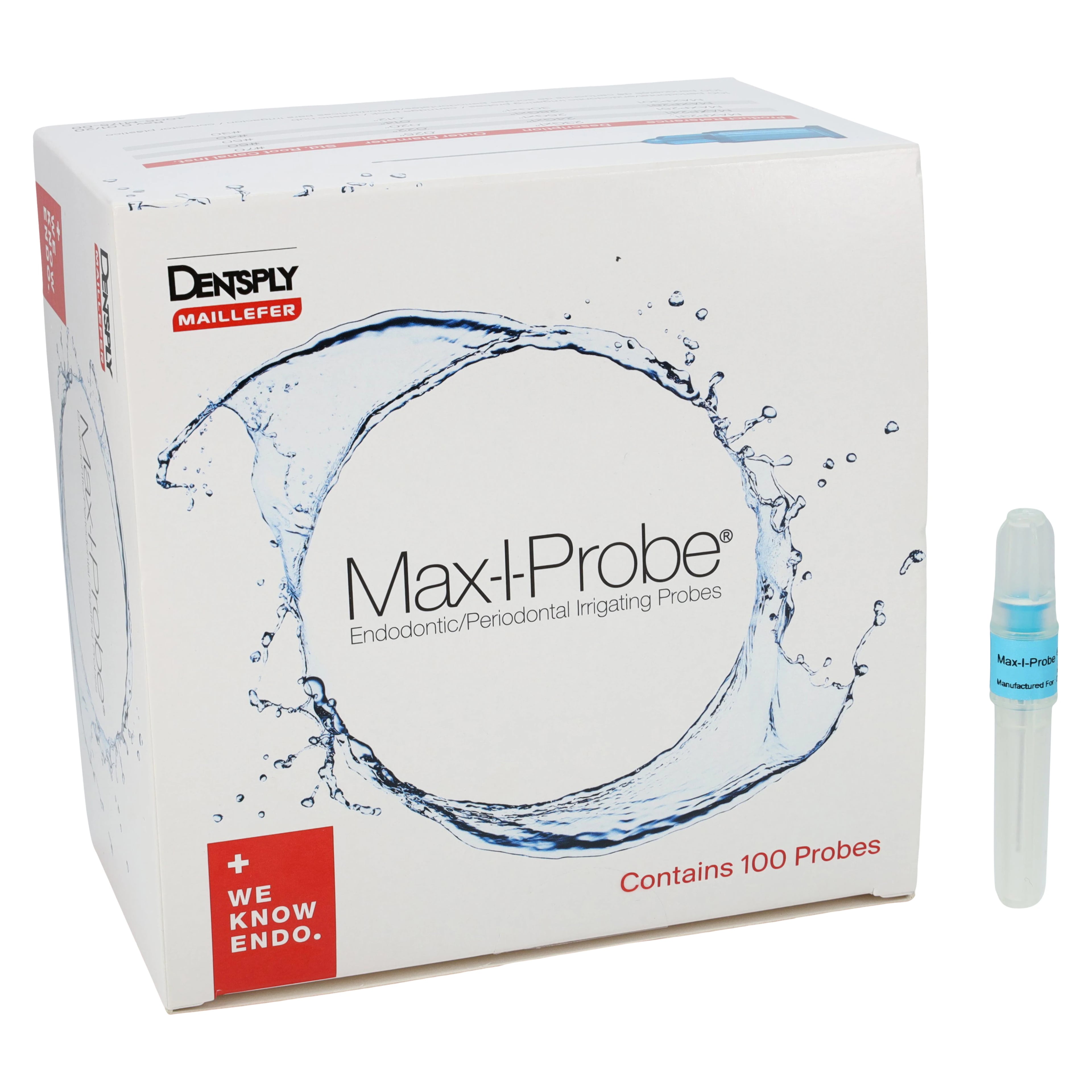 Max-i-Probe Endodontic/Periodontal Irrigation Probes, #30, 30 Ga x 1", Blue, 100/Pk, MAXP301