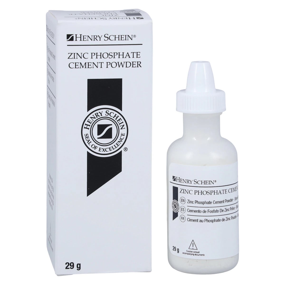 Henry Schein Zinc Phosphate Cement Powder, Snow White, 29 g Bottle