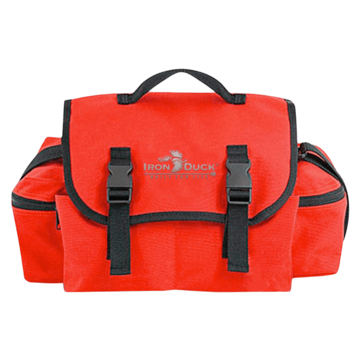 Fleming Industries Standard Trauma Bag, 17x9x7", Orange, Zipper Closure with 2 Quick Release Buckles and Extra Long Nylon Handle