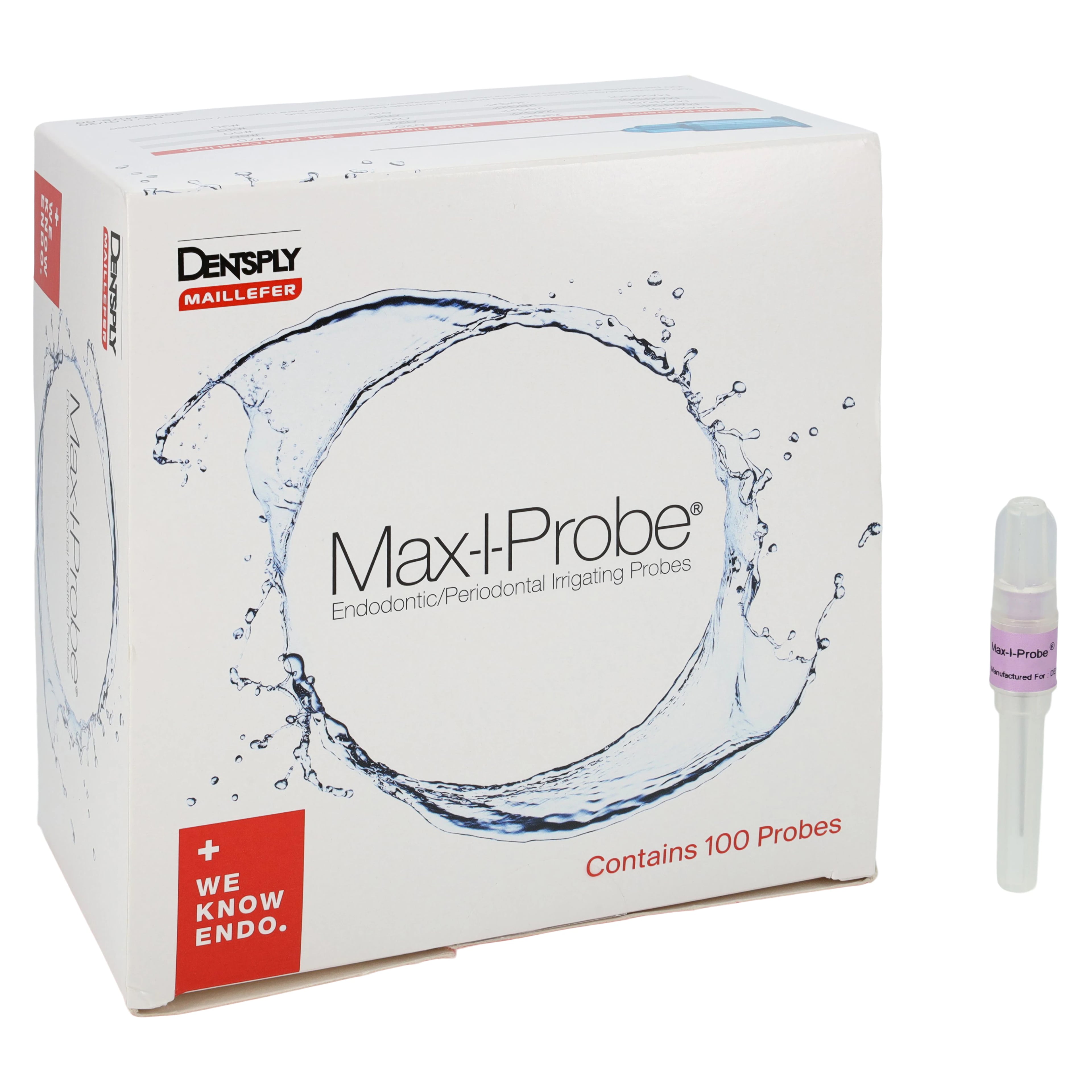 Dentsply Sirona Max-I-Probe Endodontic/Periodontic Irrigation Probe, 24 Gauge x 1", Violet #60, 100/Box, MAXP241