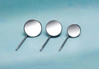 Henry Schein Front Surface Simple Stem Mouth Mirror, Size 3, Single Sided, Stainless Steel, 12/Box