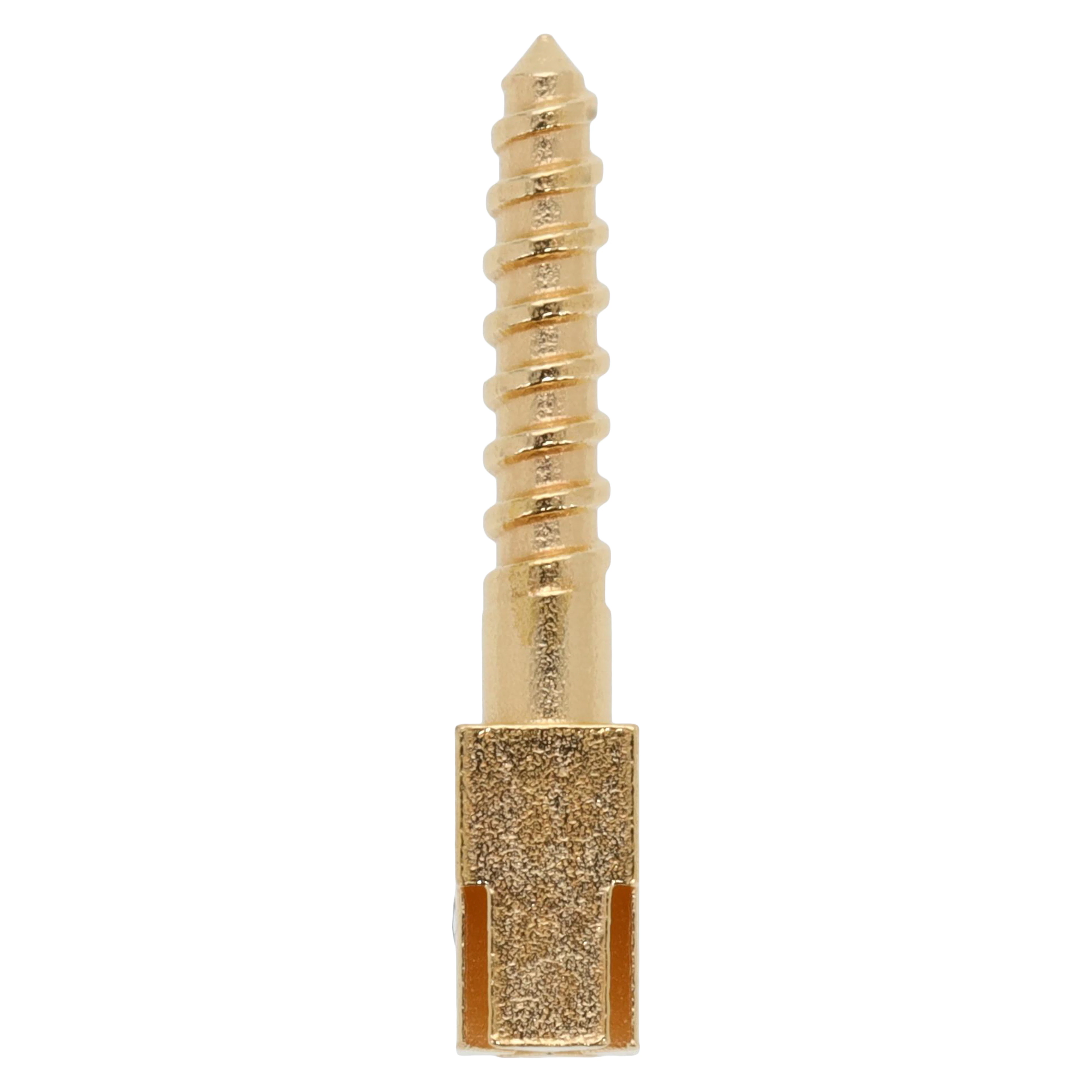 HSI Screw Posts Gold Plated Refill, Medium, 12/Box