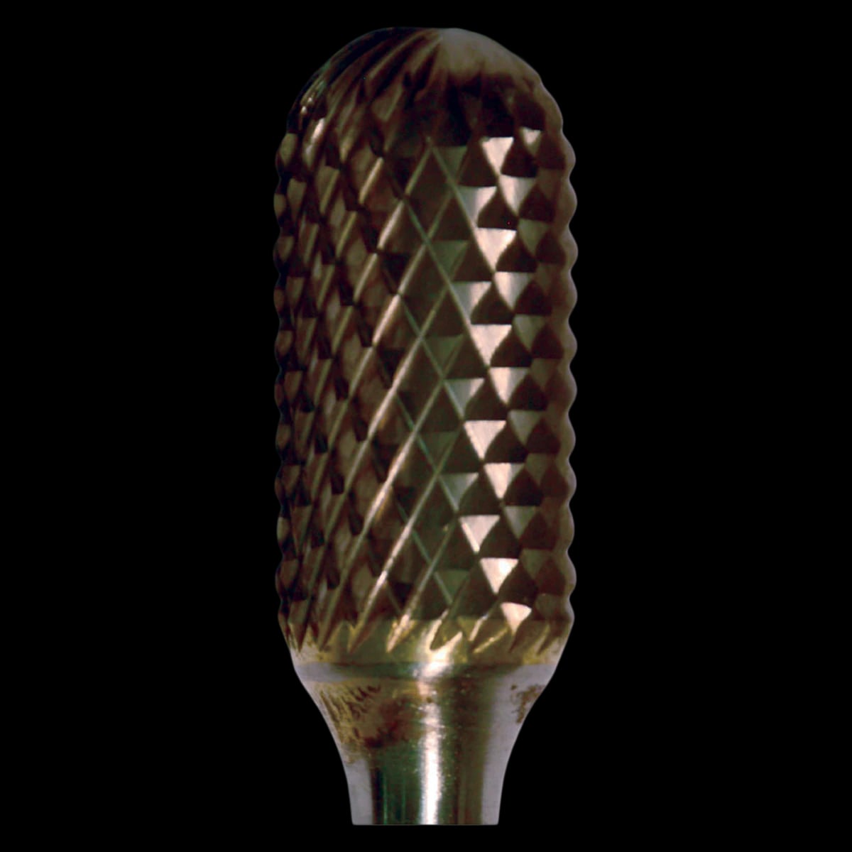 Buffalo Dental #F1/2 Coarse Diamond Cut Lathe Bur, Barrel Shape, HP, Tungsten Carbide, Single Bur