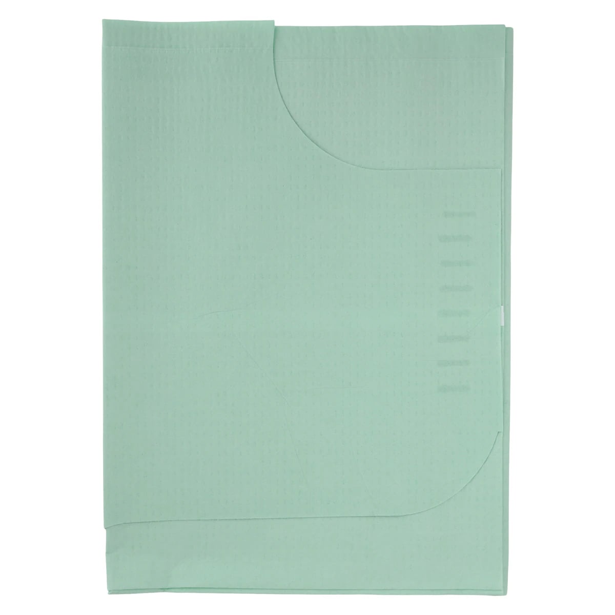 TIDI Choice Green Patient Exam Gown, Tissue/Poly/Tissue Waffle, 30" x 42", Latex-Free, Fluid Resistant, Case of 50