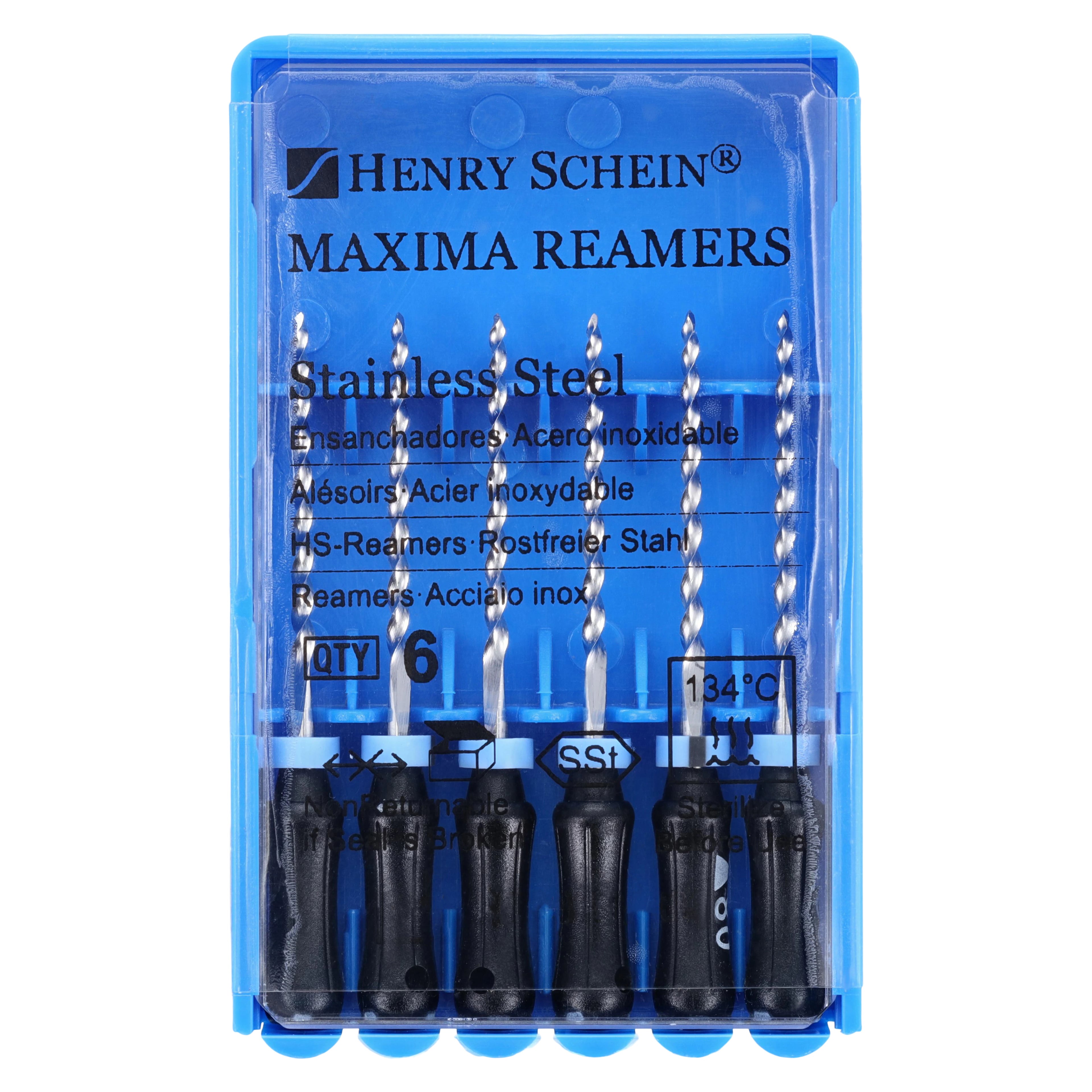 Maxima Reamer Size 80, 21mm, Stainless Steel, Color Coded Black, 6/Box
