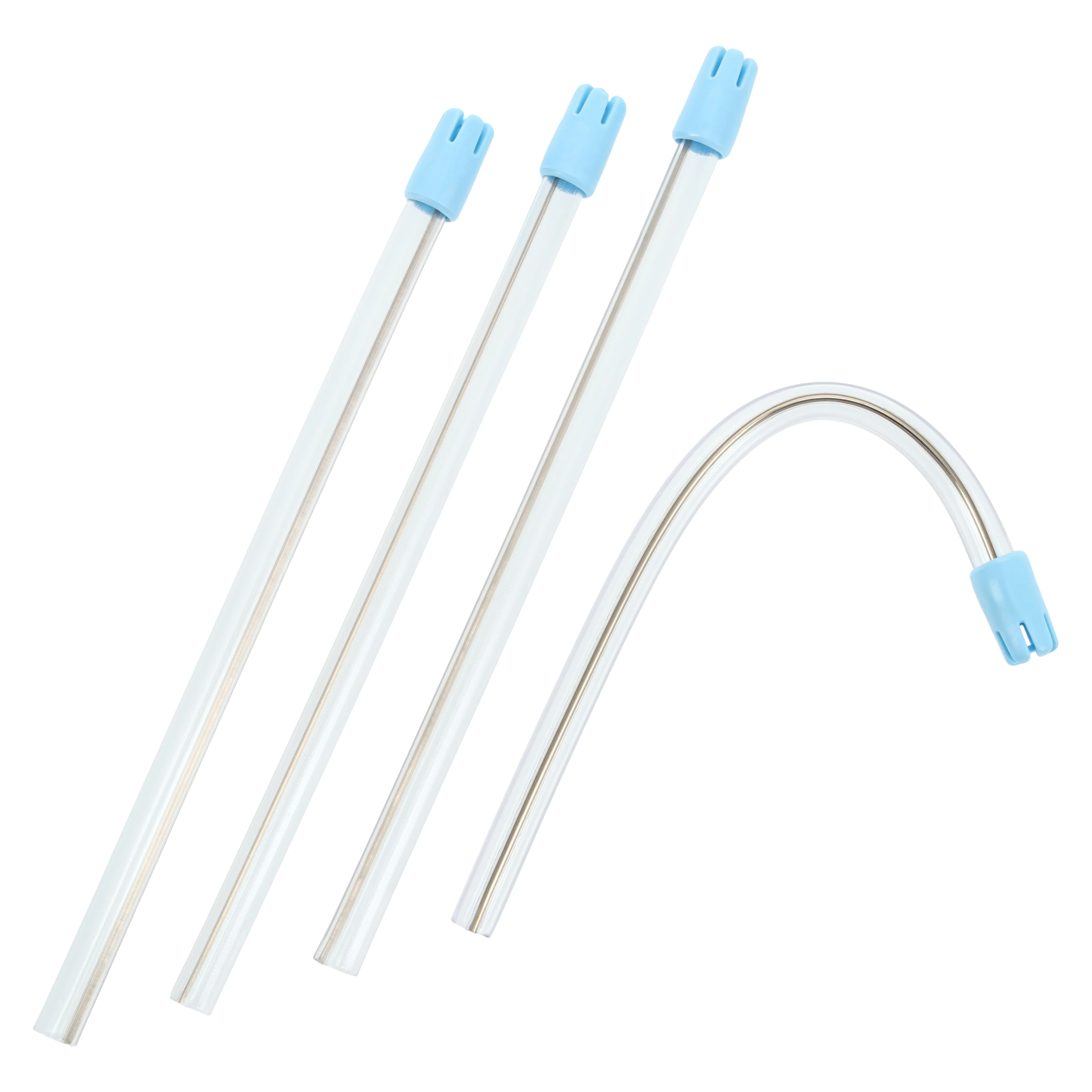 Henry Schein Saliva Ejector Clear with Blue Tip, Disposable, Latex-Free, 100/Box