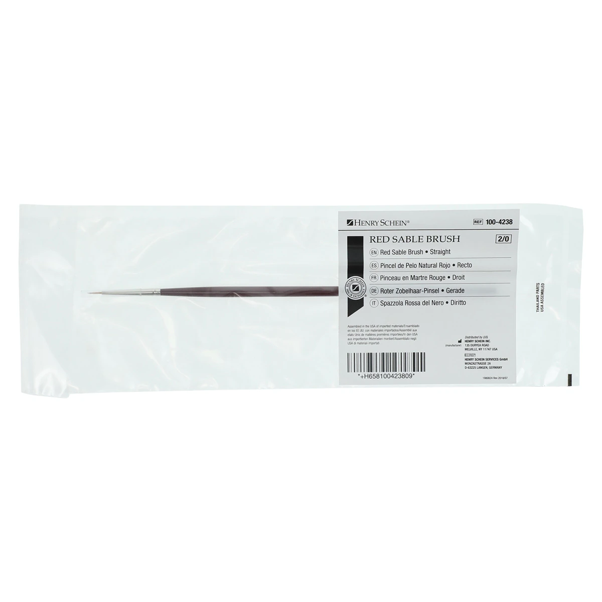 Red Sable Ceramist Brush #00, Straight
