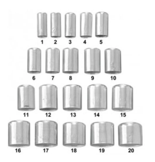 Ma De Tech Aluminum Shells Hard, Size 12, 100/Box