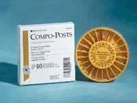 Compo-Posts Assortment 203A, Gold Plated, Assorted Sizes, 60/Box