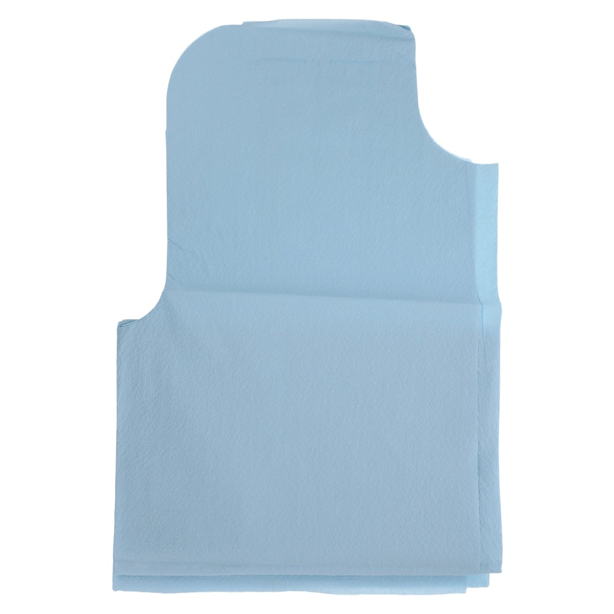 Henry Schein Exam Gown, 3-Ply Tissue, Blue, Medium/Large, 30" x 42", Attached Plastic Ties, Disposable, 50/Case
