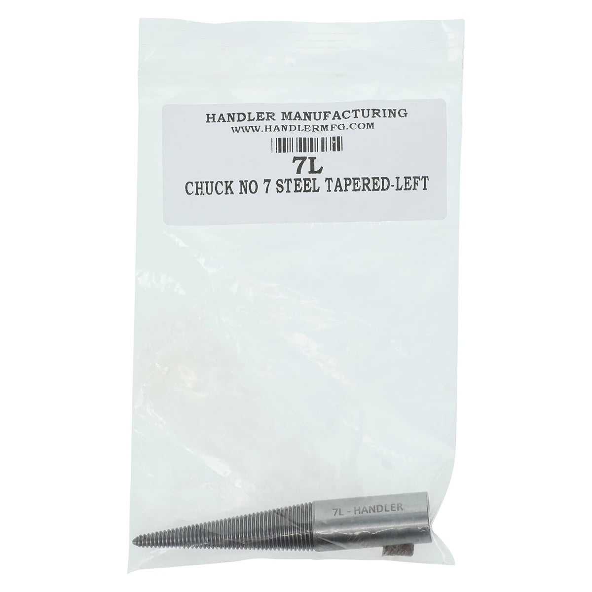 #7 Left Tapered Steel Chuck, Handler Manufacturing