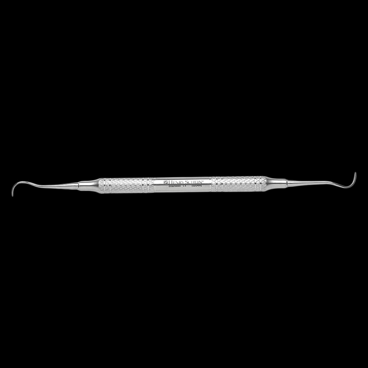 Henry Schein McCall Curette Double End 17/18, Hollow Handle, Stainless Steel, Each