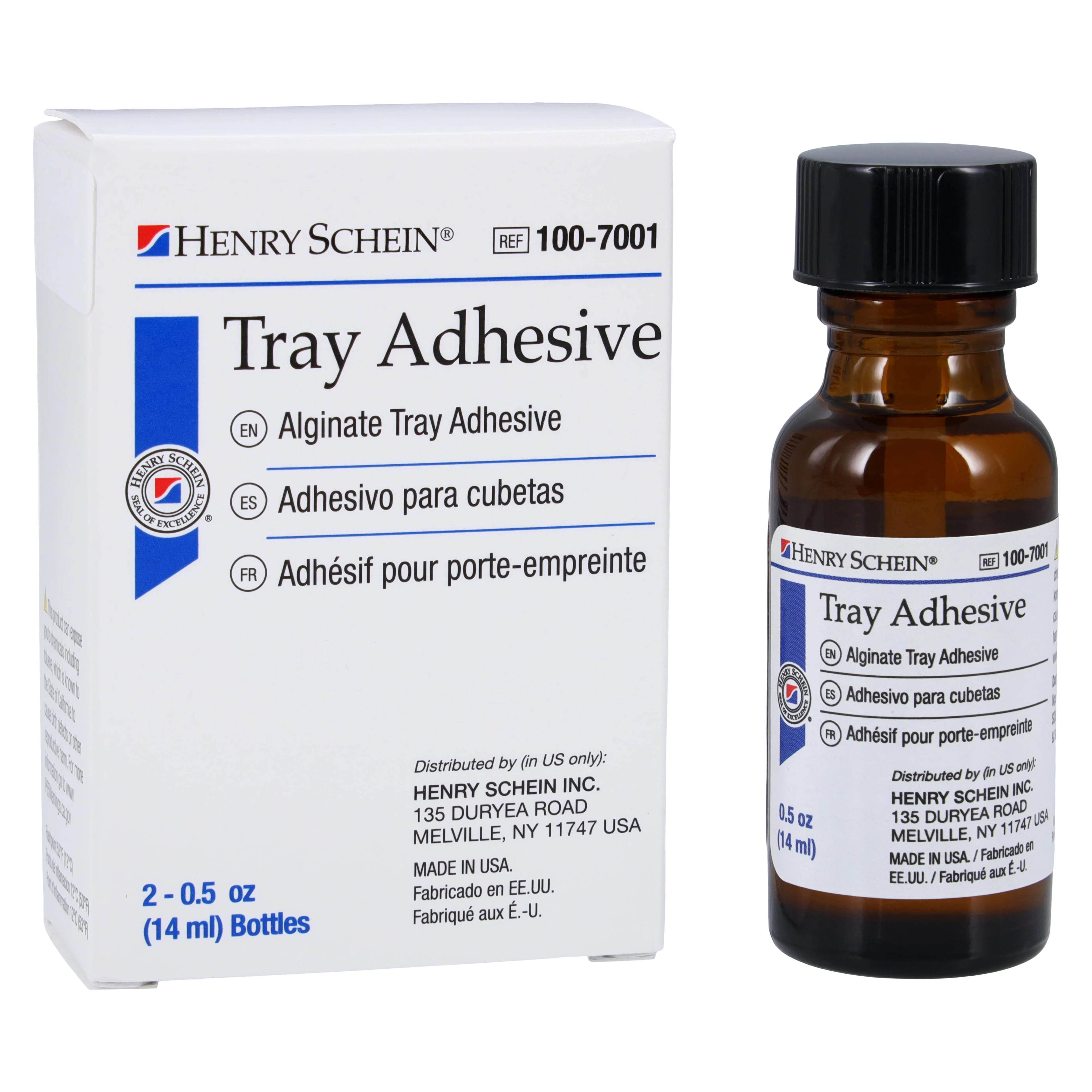 Henry Schein Alginate Tray Adhesive, 1 oz Bottle, 2x0.5oz