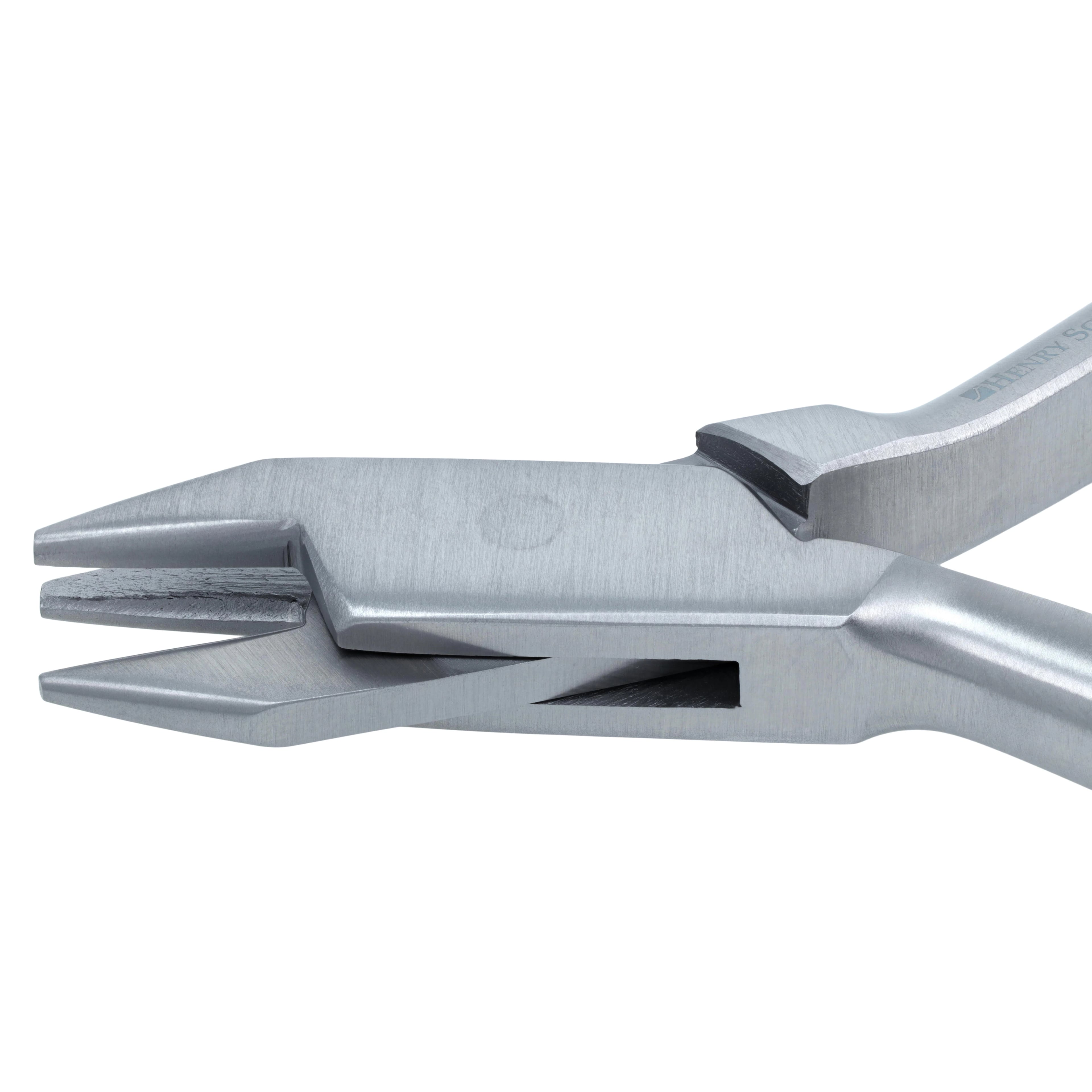 Henry Schein 200 Clasp Adjusting Pliers, Standard, 3 Prong Straight Aligned Tip, Satin Finish, Stainless Steel
