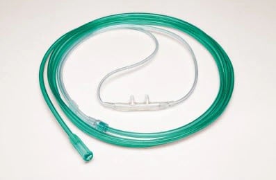 SunMed Salter-Style Adult High Flow Nasal Oxygen Cannula with 25' Supply Tubing, 3-Channel Safety, 10/Case