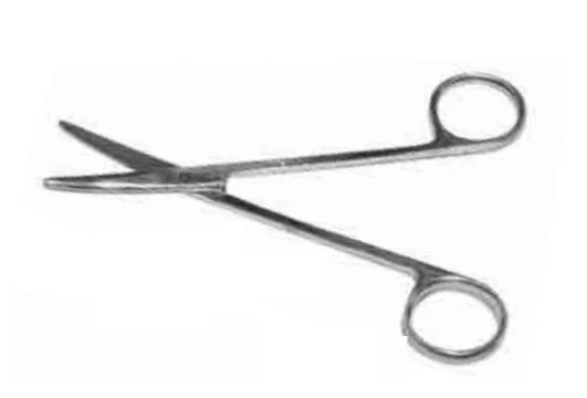 Medline Metzenbaum Scissors, Curved, 5-1/2", Stainless Steel, Sterile, Disposable, 20/Case