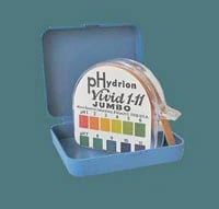 Hydrion pH Paper Jumbo Dispenser, 0-3 Range, 50'/Roll