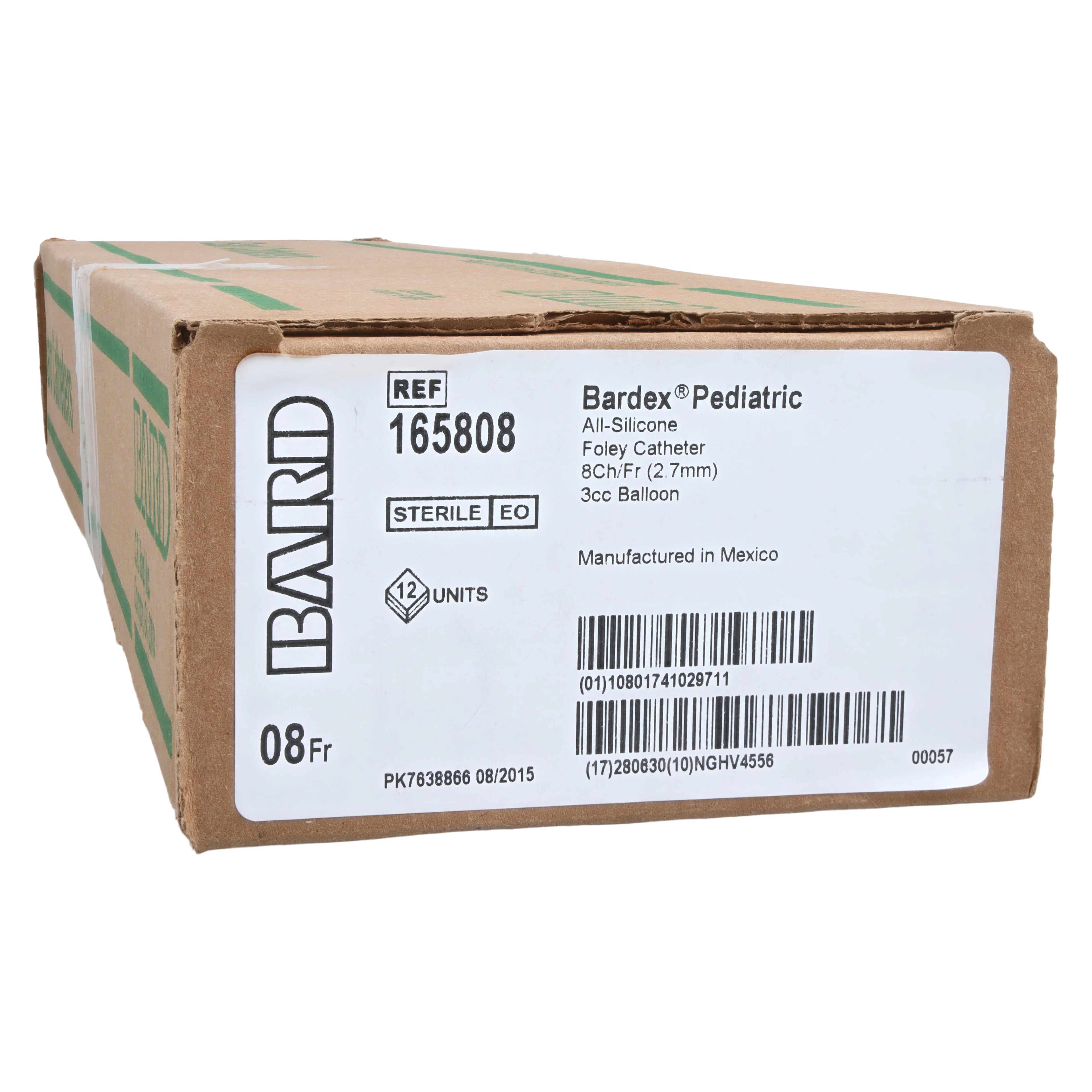 Bardex 2-Way Foley Catheter, Short Round Tip, Silicone, 8 Fr, 3 cc Balloon
