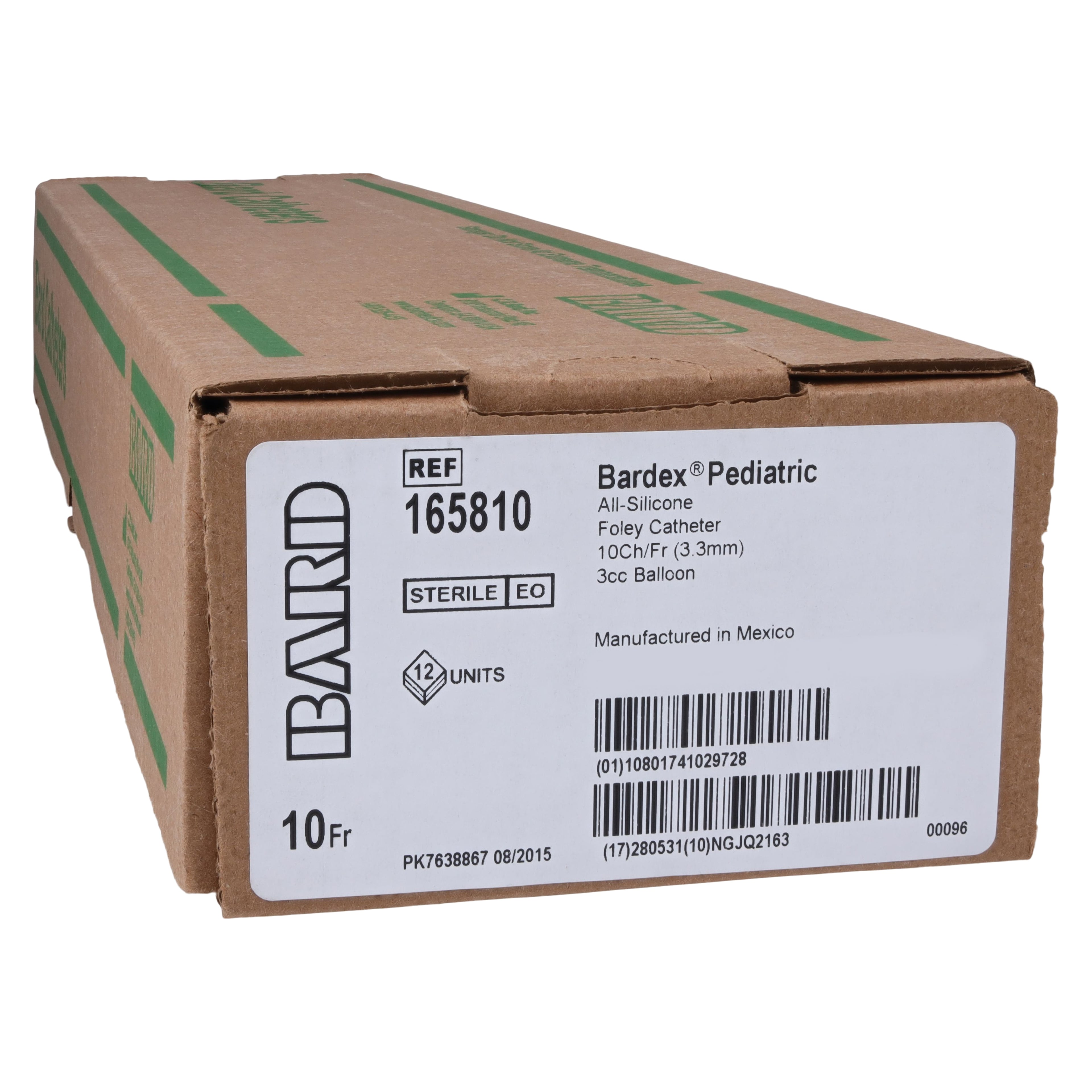 Bardex 2-Way Foley Catheter, 10Fr, 3cc, Silicone, Short Round Tip, 01KEZKNS3GFDM8M3MN8105JETH