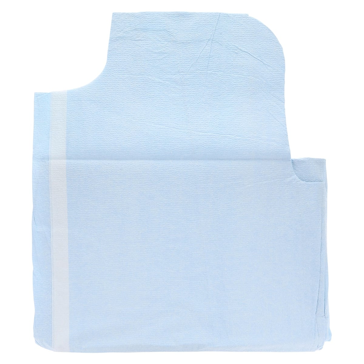 Tidi Products Ultimate Exam Gown, Tissue/Poly/Tissue, Leak-Proof Ties, Short Sleeves, X-Large, Blue, 32 in x 42 in, 50/Case