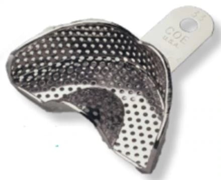 Impression Tray Metal #33, Partial Upper, Stainless Steel, Solid, Non-Water Cooled, Each